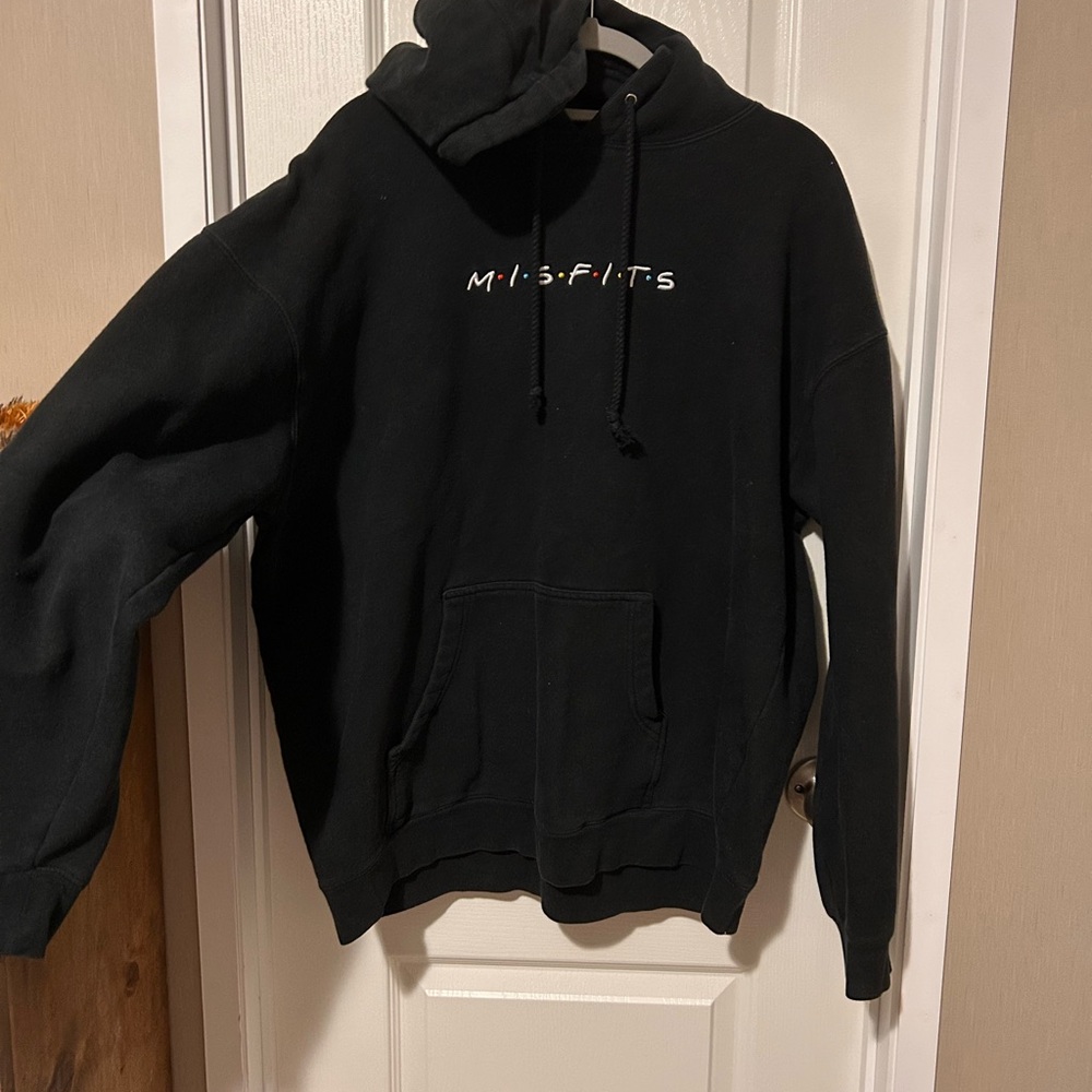 MISFITS Classic Black Pullover Hoodie Sweatshirt